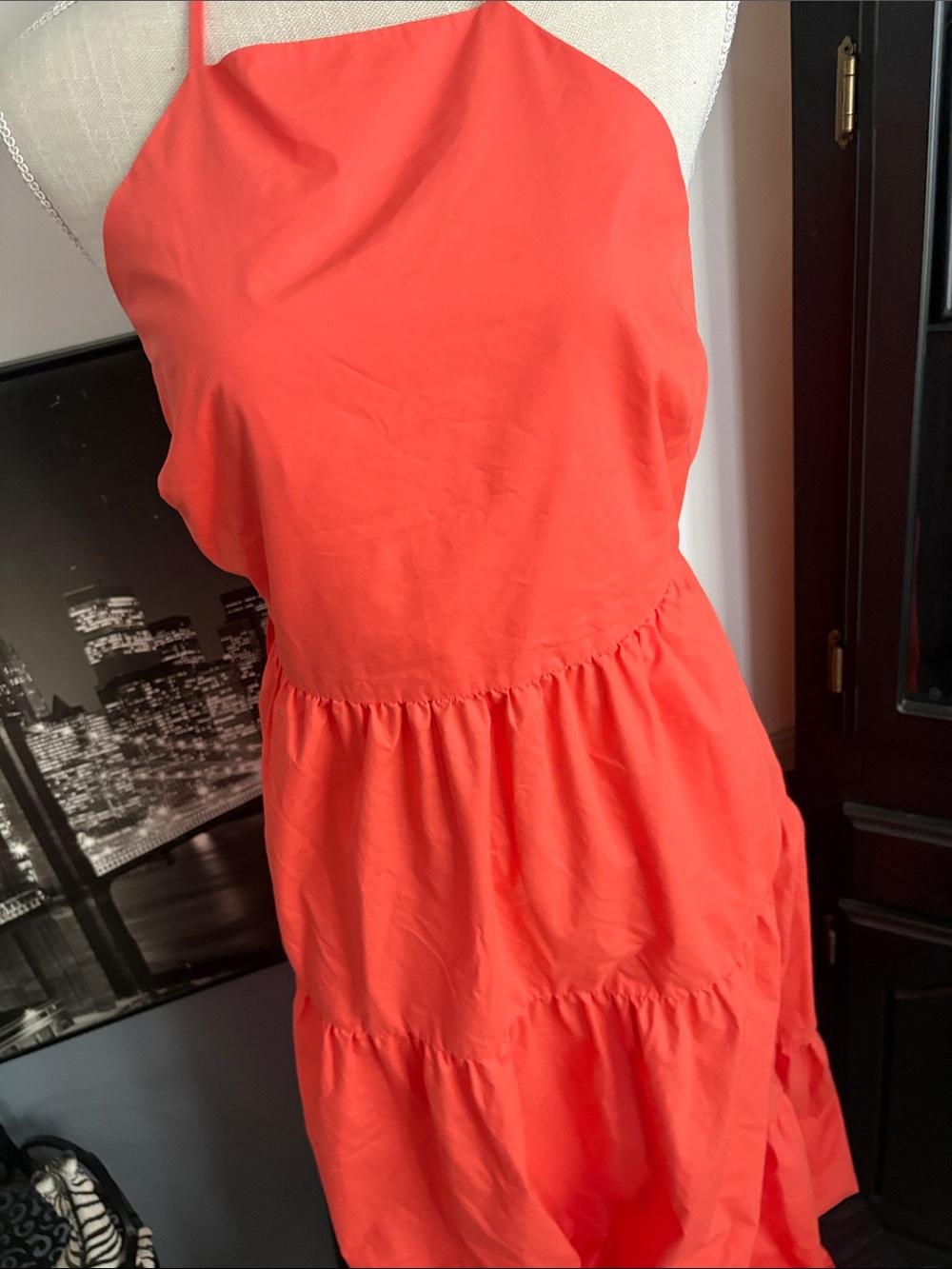 GAP Coral Orange Halter Sundress